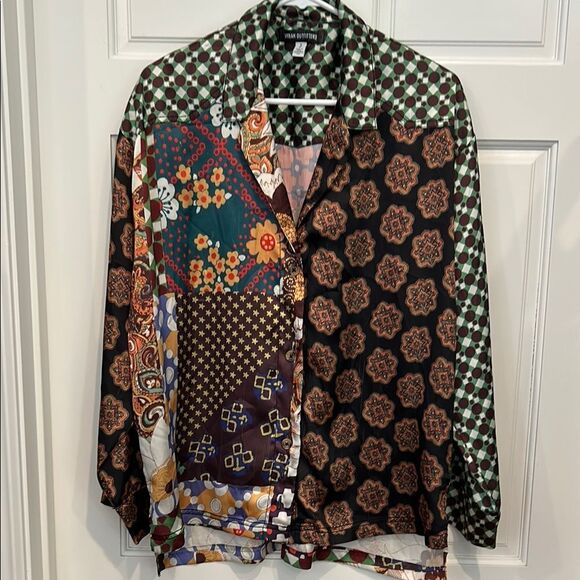 Urban Outfitters Supernova Souvenir Button-down Shirt small oversized - Picture 2 of 9